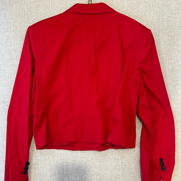 Red Worn Waist Blazer Size 10 - Picture 5 of 5